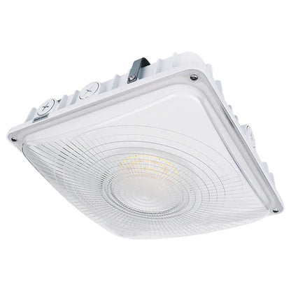 LED Parking Garage Light - 30W/45W/63W Adjustable - 8,505 Lumens - CCT Selectable 4000K/5000K - IP65 Rated - UL & DLC Listed - 120-277V - White Housing