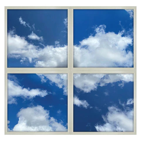 LED Ceiling Panel Light, Cloud Design, 2x2, 24W/29W/32W/39W Selectable Watts, CCT 4000K-6500K, 4875 Lumens