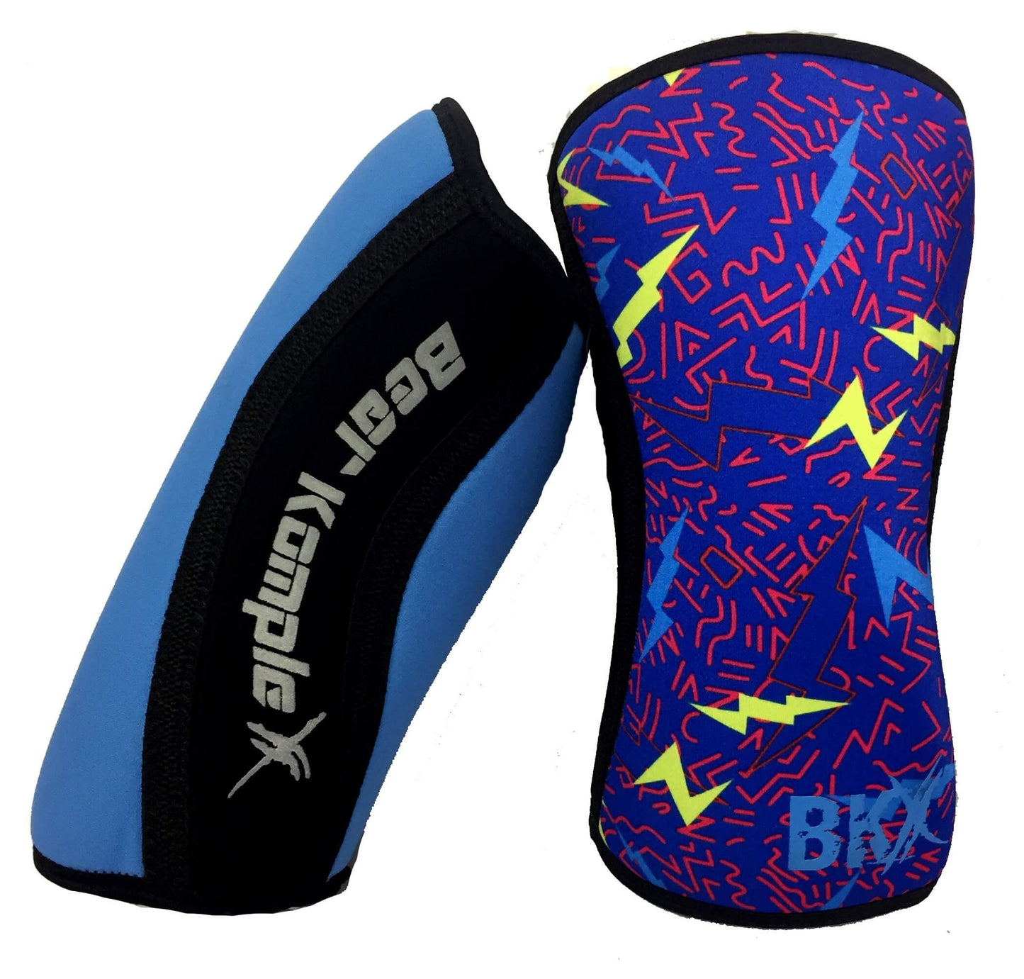 Bear KompleX Knee Sleeves - Lightning with REVERSIBLE Blue