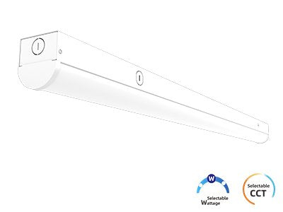 LED Linear Strip Light - 3-Pin Sensor Base, 8ft, Selectable 60W/70W/80W and 3500K/4000K/5000K, 10,400 Lumens