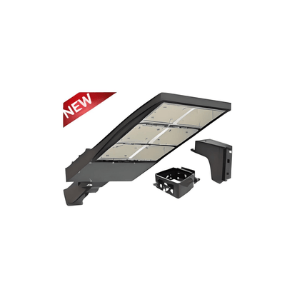 LED Shoebox Light Bracket - Brown 3-in-1 Adjustable Mount | Direct, Trunnion & Slip Fitter Arm