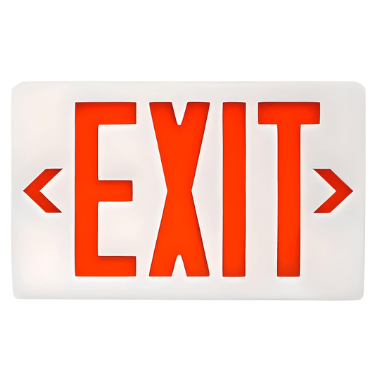 LED Emergency Exit Sign Light with 90min Battery Backup, 4000K, 120-277 VAC