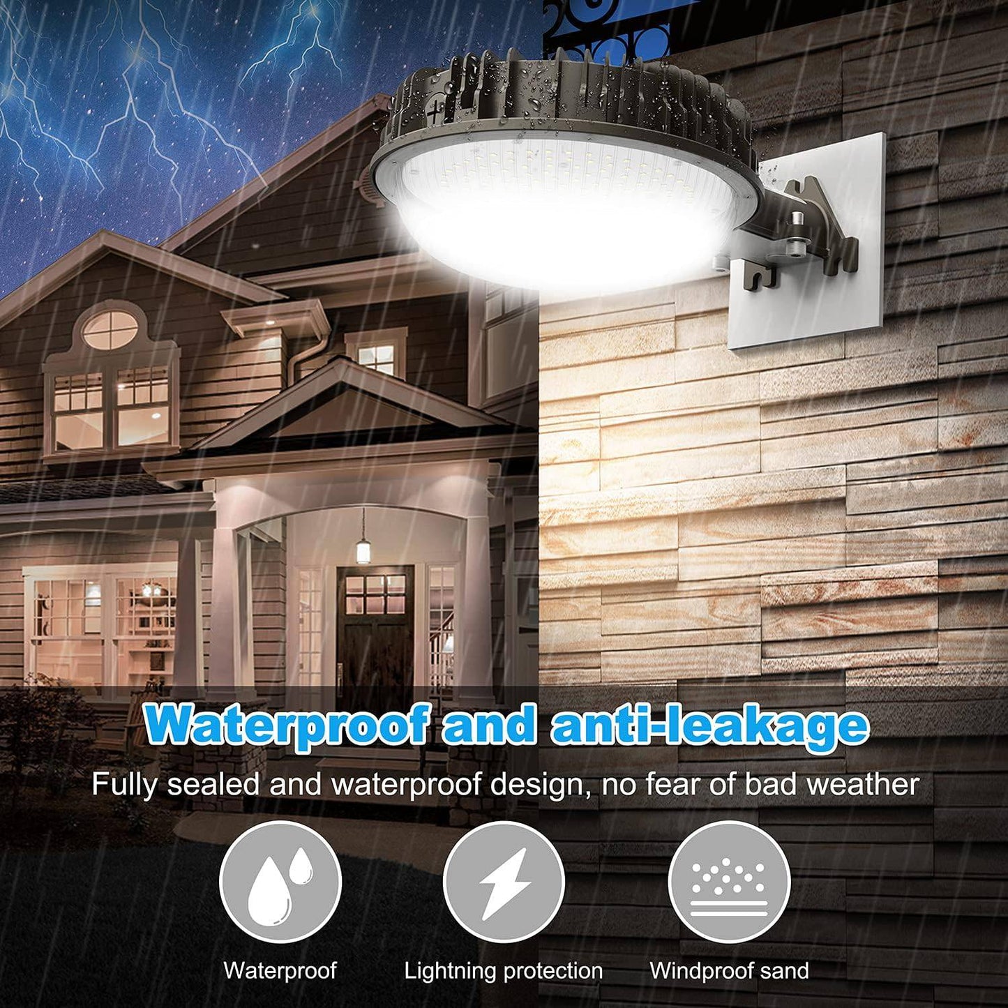 120 Watt LED Yard Lights- 5000K and 16800 Lumens- AC-100-27V LED Exterior Lights (pack of 4)