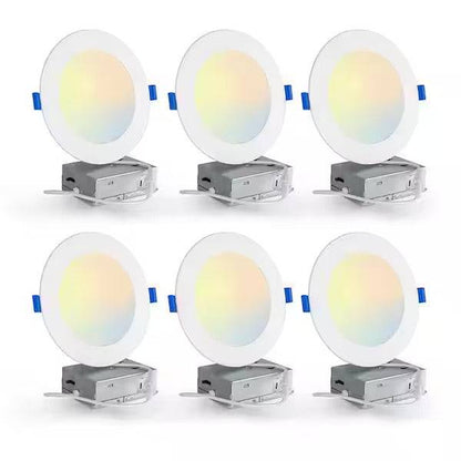 4 Inch LED Canless Downlights, 10W, Selectable CCT, 700 Lumens, 120 VAC