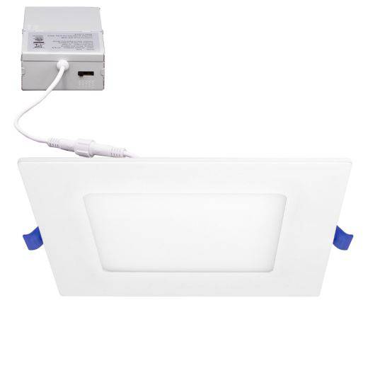 4 Inch Canless LED Downlight - Square Design with Junction Box, 10W, 650 Lumens, 120 VAC