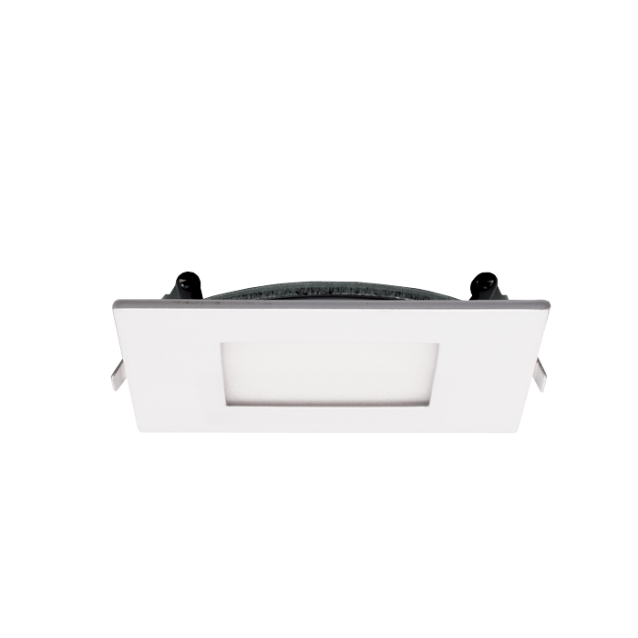 4 Inch Canless LED Downlight - Square Design with Junction Box, 10W, 650 Lumens, 120 VAC