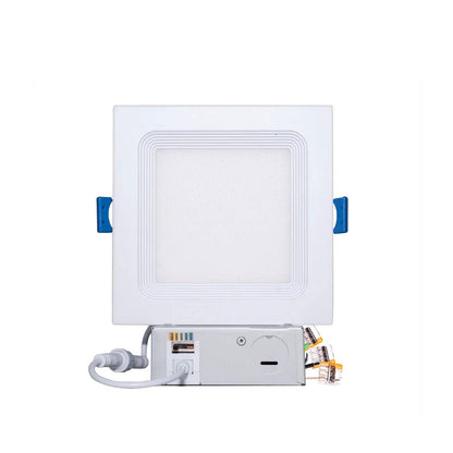 4 Inch Canless LED Downlight - Square Design with Junction Box, 10W, 650 Lumens, 120 VAC