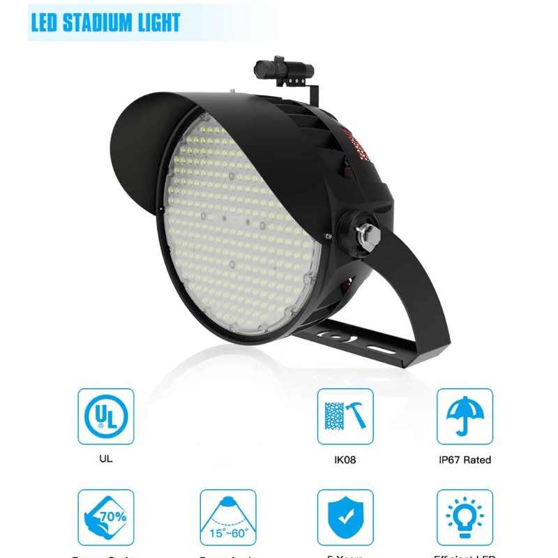 600 Watt Energy-Efficient and Durable LED Sports Flood Light for Versatile Outdoor Lighting Solutions - 81,953 Lumens