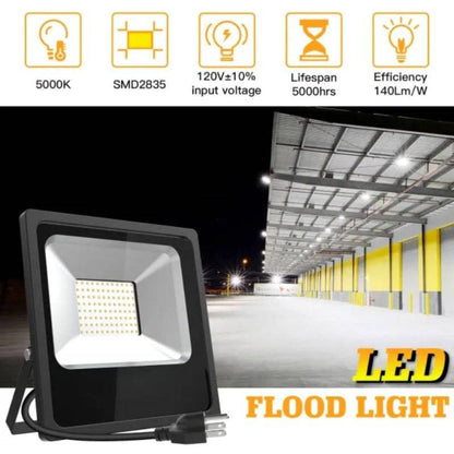 150W LED Flood Light for Outdoor led flood lights - 21000 Lumens, 5000K Daylight, IP65 Waterproof, 120 Degree Beam Angle