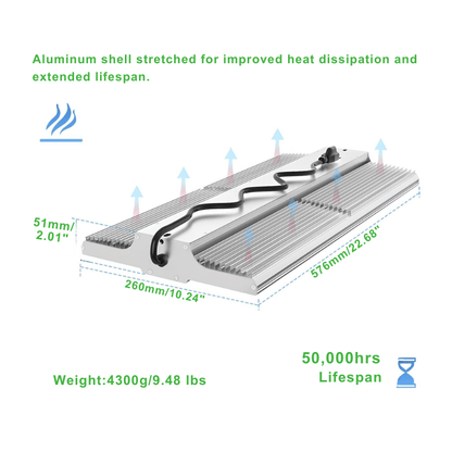 LED Linear High Bay Light, 1.8ft, 200W/240W/300W, CCT 3000K/4000K/5000K, 45,000 Lumens, 100-277 VAC