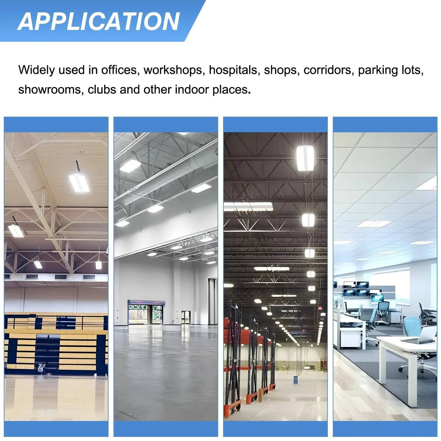 LED Linear High Bay Light, 1.8ft, 200W/240W/300W, CCT 3000K/4000K/5000K, 45,000 Lumens, 100-277 VAC