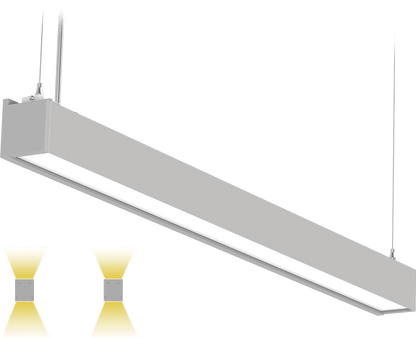 4ft Up & Down LED Linear Light, 115lm/w, 50W, Dimmable, Color Tunable - 3500k/4000k/5000k