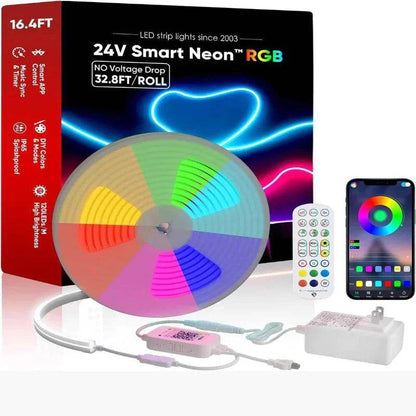 24V Smart RGB Neon Rope Light with No Voltage Drop