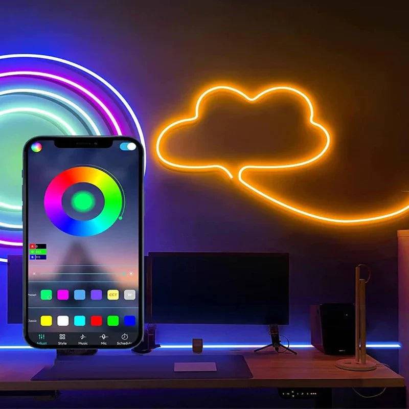 24V Smart RGB Neon Rope Light with No Voltage Drop
