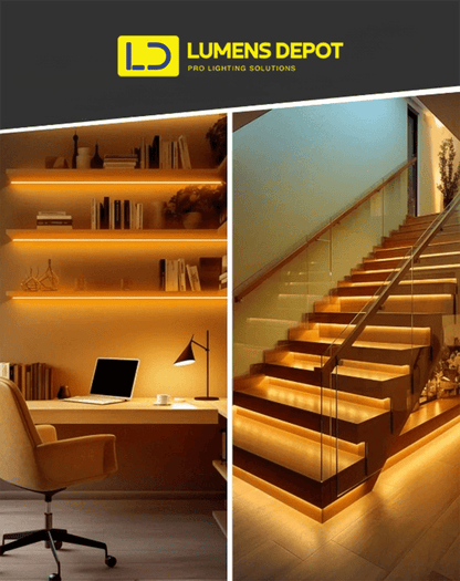 120V Ultra-Bright Amber COB LED Neon Rope Light – 800 Lumens/M