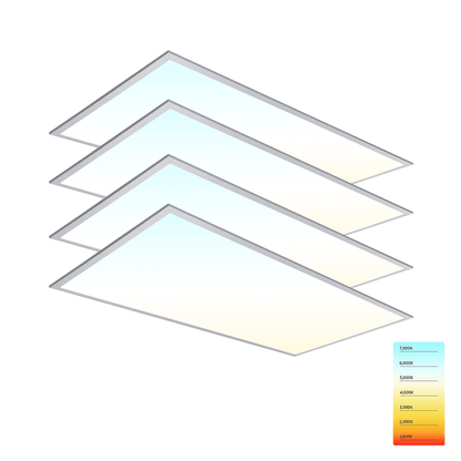 LED Ceiling Panel Light, 2x4, 72W/60W/50W/40W/30W, 3500-6500K, Watt & CCT Selectable, 9000 Lumens ,Ultra Thin Design