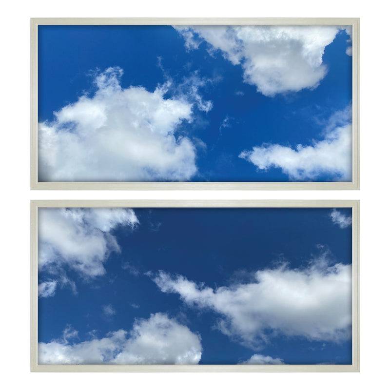 LED Ceiling Panel Light, Cloud Design, 2x4, 40W/50W/60W/72W, Selectable CCT 4000K-6500K, 9360 Lumens