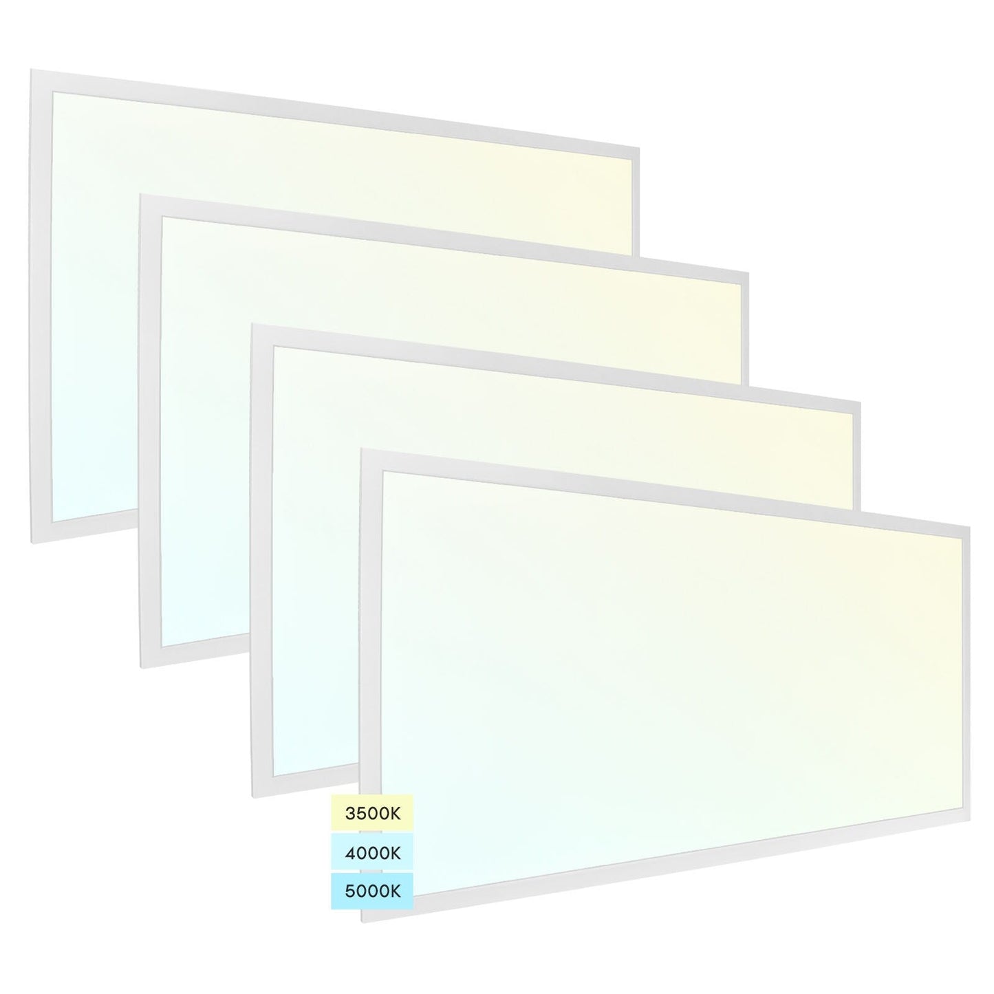 LED Ceiling Panel Lights, 2x4,Adjustable Watt 29W/34W/39W/49W and CCT 4000K-6500K, 6125 Lumens