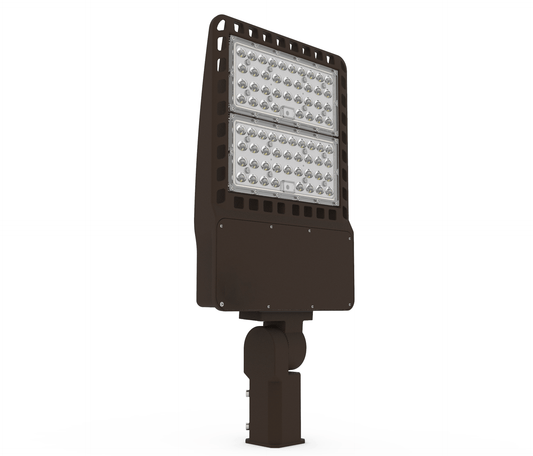 LED Parking Lot Light, Selectable 150W/100W/70W and CCT, 22,500 Lumens, Photocell & Shorting Cap- 3-Pin Sensor Base-Top & Bottom Socket