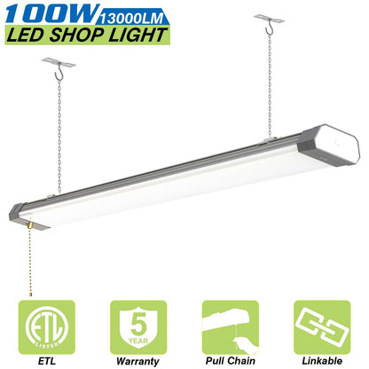 LED Shop Light - Linkable, 4ft, 100W, 5000K, 13,000 Lumens