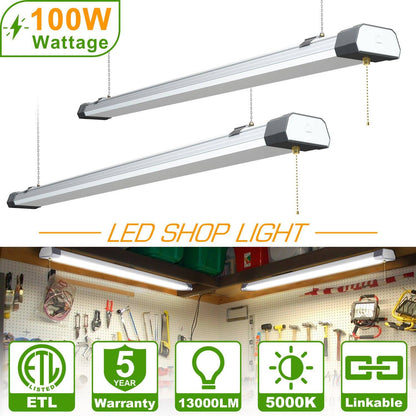 LED Shop Light - Linkable, 4ft, 100W, 5000K, 13,000 Lumens