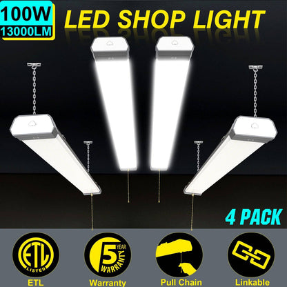 LED Shop Light - Linkable, 4ft, 100W, 5000K, 13,000 Lumens