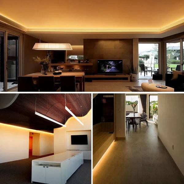110V Super Bright Double Row LED Strip, Warm White 2800K, 510 Lumens/M