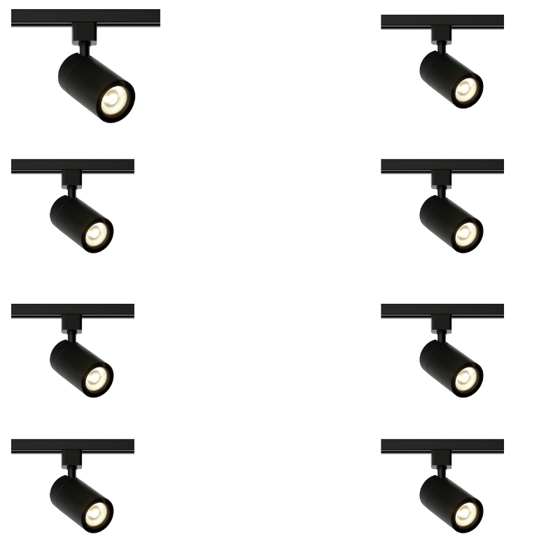 LED Track Light, Selectable 20W/15W/10W and CCT 2700K/3000K/3500K/4000K/5000K, 1,800 Lumens, 120 VAC