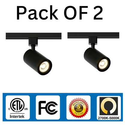 LED Track Light, 7W, Tunable CCT 3000K/4000K/5000K, 770 Lumens, 120 VAC
