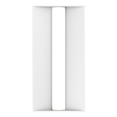 LED Troffer Light, 1x4, Wattage Selectable 40W/30W/25W/20W/15W and CCT 3500-6500K, 5000 Lumens