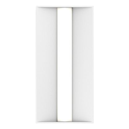 LED Troffer Light, 1x4, Wattage Selectable 40W/30W/25W/20W/15W and CCT 3500-6500K, 5000 Lumens