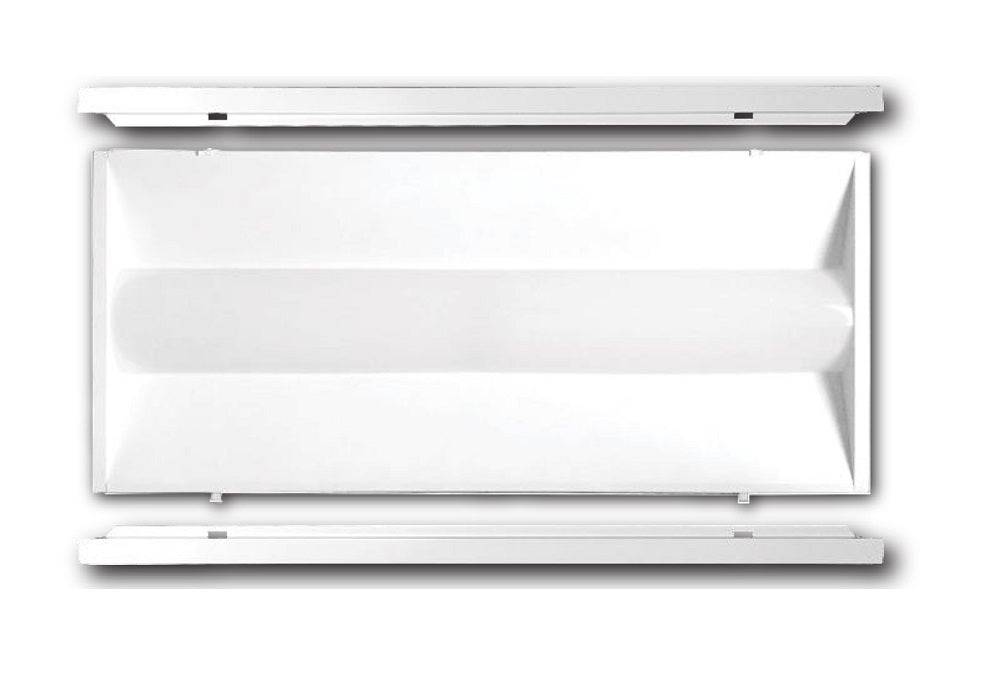 LED Troffer Light, 1x4, Wattage Selectable 40W/30W/25W/20W/15W and CCT 3500-6500K, 5000 Lumens