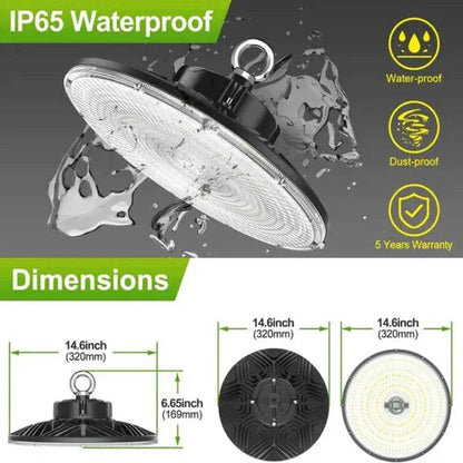 LED UFO High Bay Light, 150W, CCT 5000K, 20,852 Lumens, 100-277 VAC