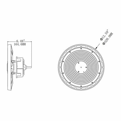LED UFO High Bay Light, 80W/100W/150W, CCT 4000K/5000K, 25,000 Lumens, 100-277 VAC