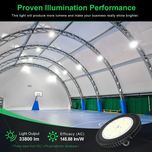 LED UFO High Bay Light, 150W, CCT 5000K, 21,000 Lumens, 100-277 VAC