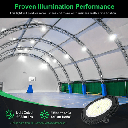 LED UFO High Bay Light, 150W, CCT 5000K, 21,000 Lumens, 100-277 VAC