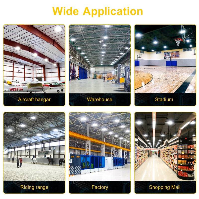 LED UFO High Bay Light, 200W, CCT 5000K, 28000 Lumens, 100-277 VAC