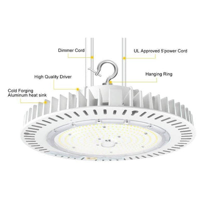 LED UFO High Bay Light, 240W, CCT 5000K, 36000 Lumens, 100-277 VAC