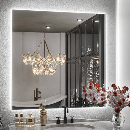 6000K Backlit LED Bathroom Mirror, Shatterproof, IP54, Anti-Fog