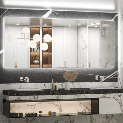 6000K Backlit LED Bathroom Mirror, Shatterproof, IP54, Anti-Fog