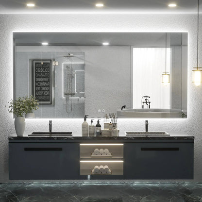 6000K Backlit LED Bathroom Mirror, Shatterproof, IP54, Anti-Fog