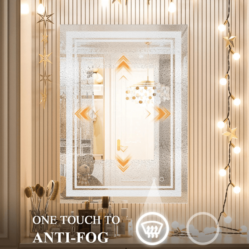 Modern 3-Color Frontlit LED Bathroom Mirror - Ambiance, Practicality, and Contemporary Touch 3000K-4500K-6000K