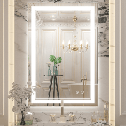 Modern 3-Color Frontlit LED Bathroom Mirror - Ambiance, Practicality, and Contemporary Touch 3000K-4500K-6000K