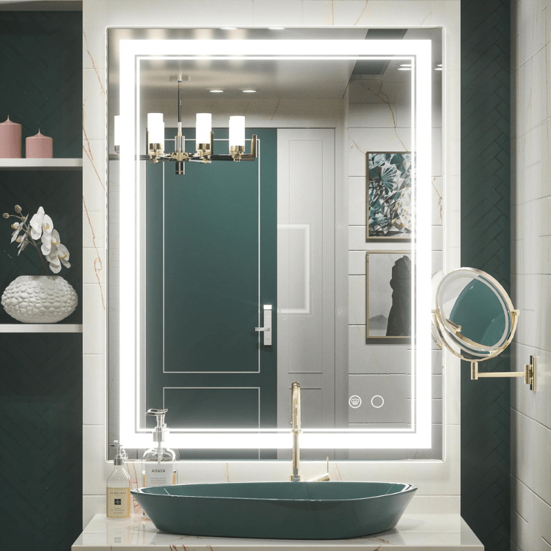 Modern 3-Color Frontlit LED Bathroom Mirror - Ambiance, Practicality, and Contemporary Touch 3000K-4500K-6000K