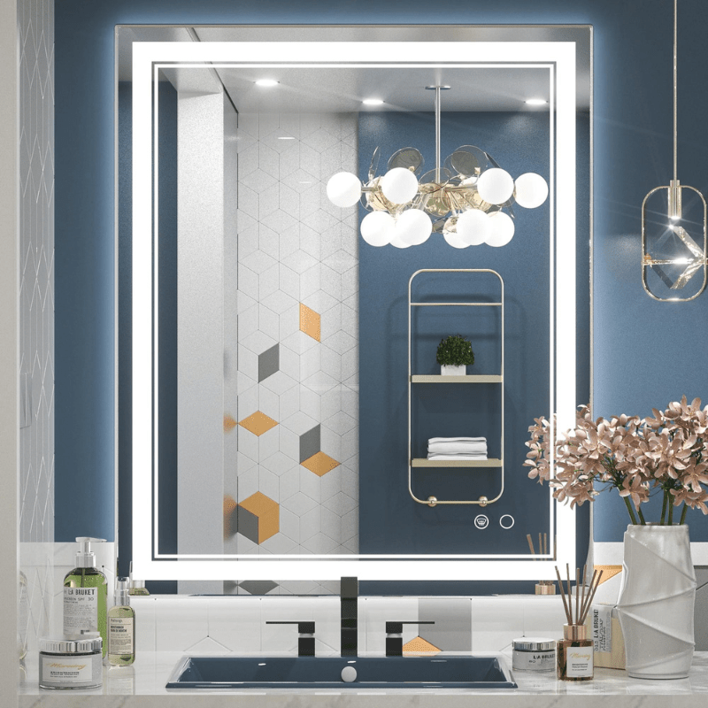 Modern 3-Color Frontlit LED Bathroom Mirror - Ambiance, Practicality, and Contemporary Touch 3000K-4500K-6000K