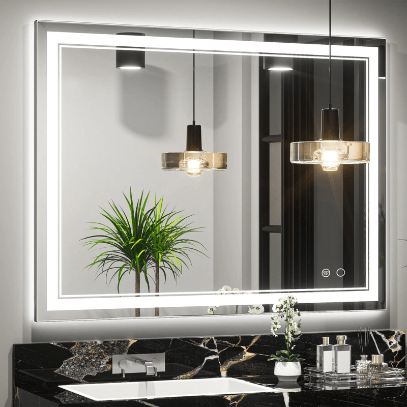 Modern 3-Color Frontlit LED Bathroom Mirror - Ambiance, Practicality, and Contemporary Touch 3000K-4500K-6000K