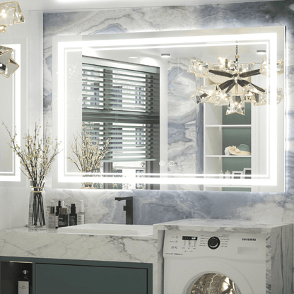 Modern 3-Color Frontlit LED Bathroom Mirror - Ambiance, Practicality, and Contemporary Touch 3000K-4500K-6000K