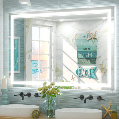 Modern 3-Color Frontlit LED Bathroom Mirror - Ambiance, Practicality, and Contemporary Touch 3000K-4500K-6000K