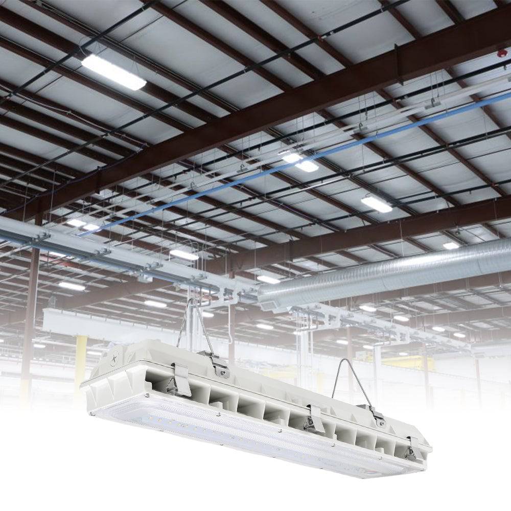 4ft LED Vapor Tight Fixture, Selectable 34/38/45W and CCT, 120-277 VAC, 5,850 Lumens