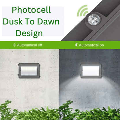 LED Wall Pack Light, 100W/80W/60W, 3500K/4000K/5000K, 13,000 Lumens, 120-277 VAC